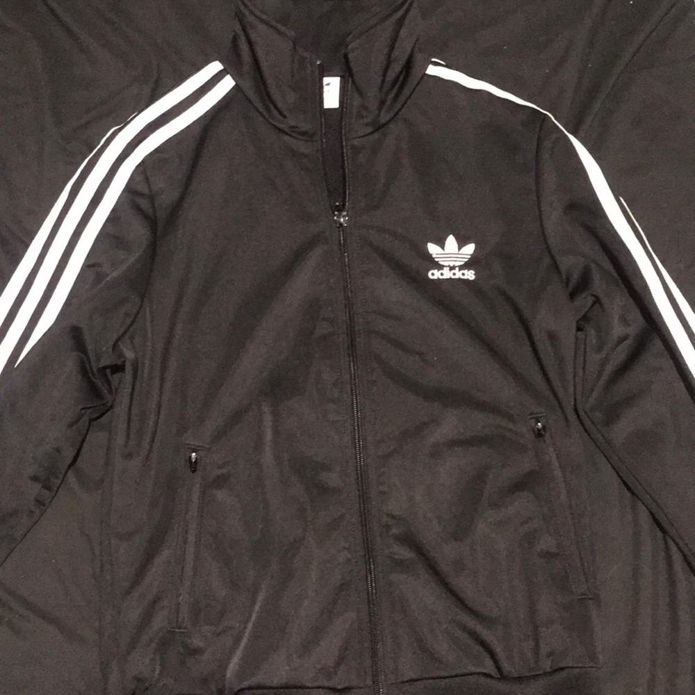 Adidas zip up jacket (black)